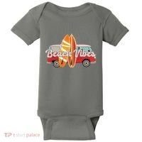 Beach Vibes Surfer Retro Van Baby Bodysuit thumb 0