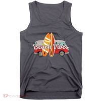 Beach Vibes Surfer Retro Van Tank Top thumb 0
