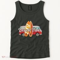 Beach Vibes Surfer Retro Van Tank Top thumb 2