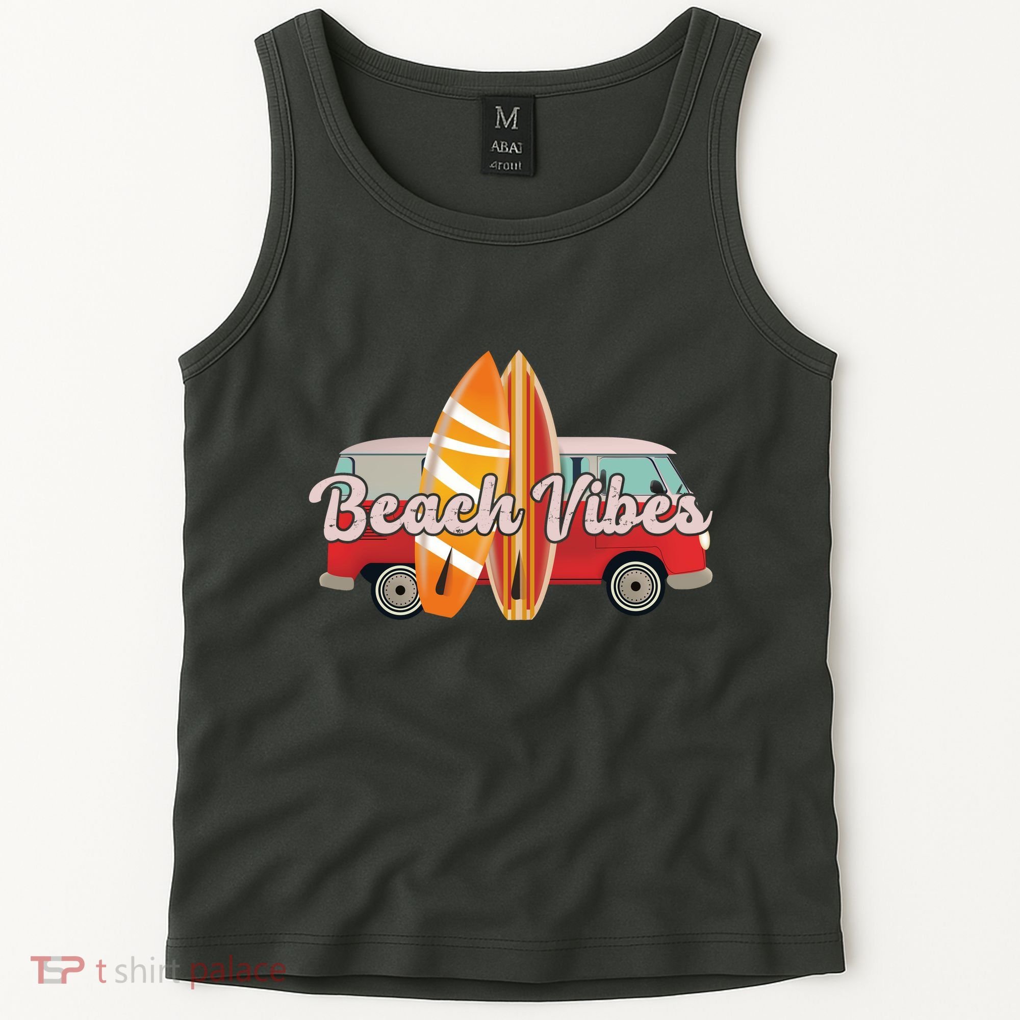 Beach Vibes Surfer Retro Van Tank Top