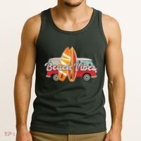 Beach Vibes Surfer Retro Van Tank Top thumb 3