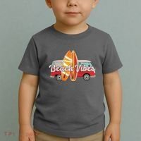 Beach Vibes Surfer Retro Van Toddler T-Shirt thumb 2