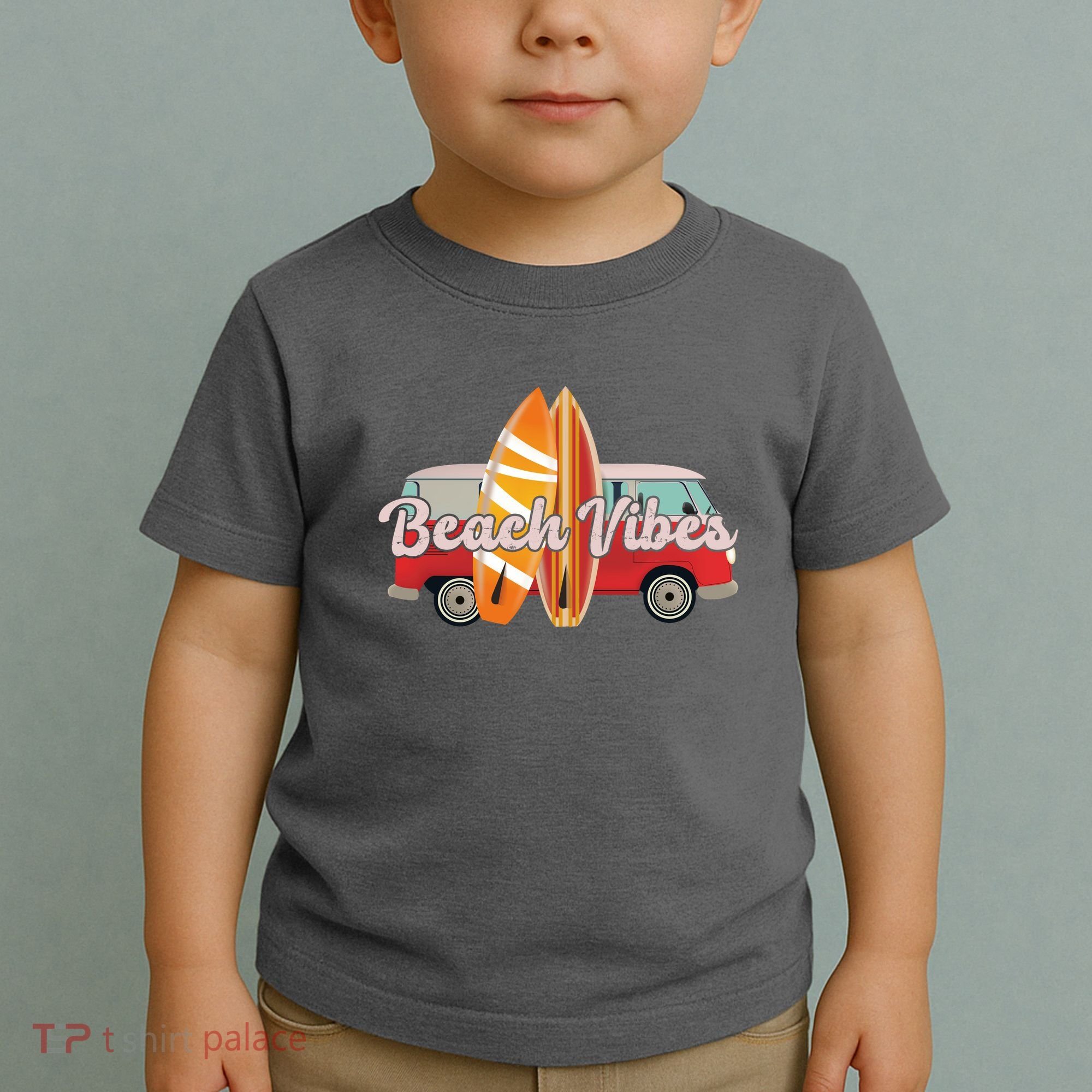 Beach Vibes Surfer Retro Van Toddler T-Shirt
