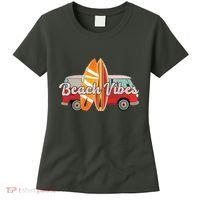 Beach Vibes Surfer Retro Van Women's T-Shirt thumb 0