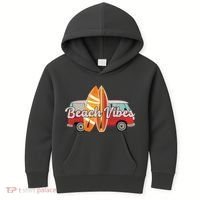 Beach Vibes Surfer Retro Van Kids Hoodie thumb 0