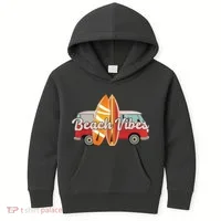 Beach Vibes Surfer Retro Van Kids Hoodie thumb 0