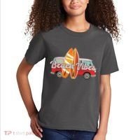 Beach Vibes Surfer Retro Van Kids T-Shirt thumb 2