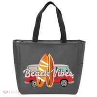 Beach Vibes Surfer Retro Van Tote Bag thumb 0
