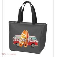 Beach Vibes Surfer Retro Van Tote Bag thumb 3