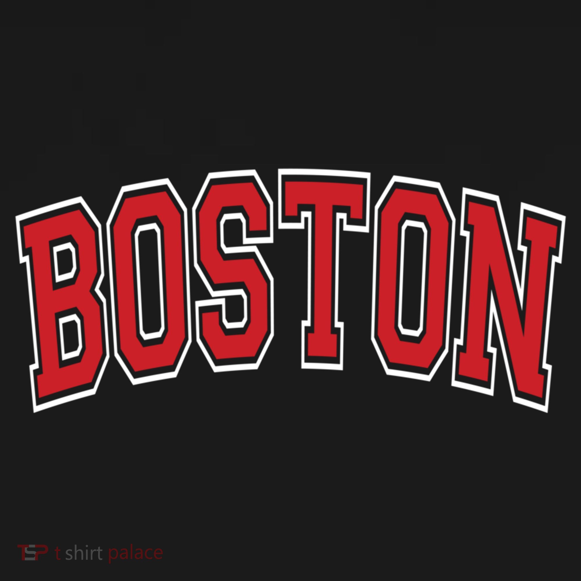 Boston Varsity Style Red Text Cute Gift USA-Made Doggie Bandana
