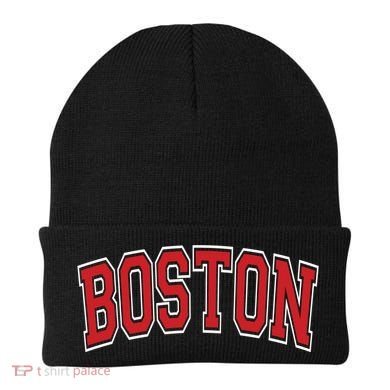 Boston Varsity Style Red Text Cute Gift Beanie