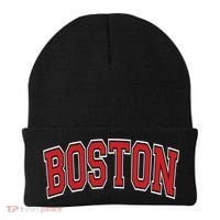 Boston Varsity Style Red Text Cute Gift Beanie thumb 0