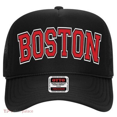 Boston Varsity Style Red Text Cute Gift Hat