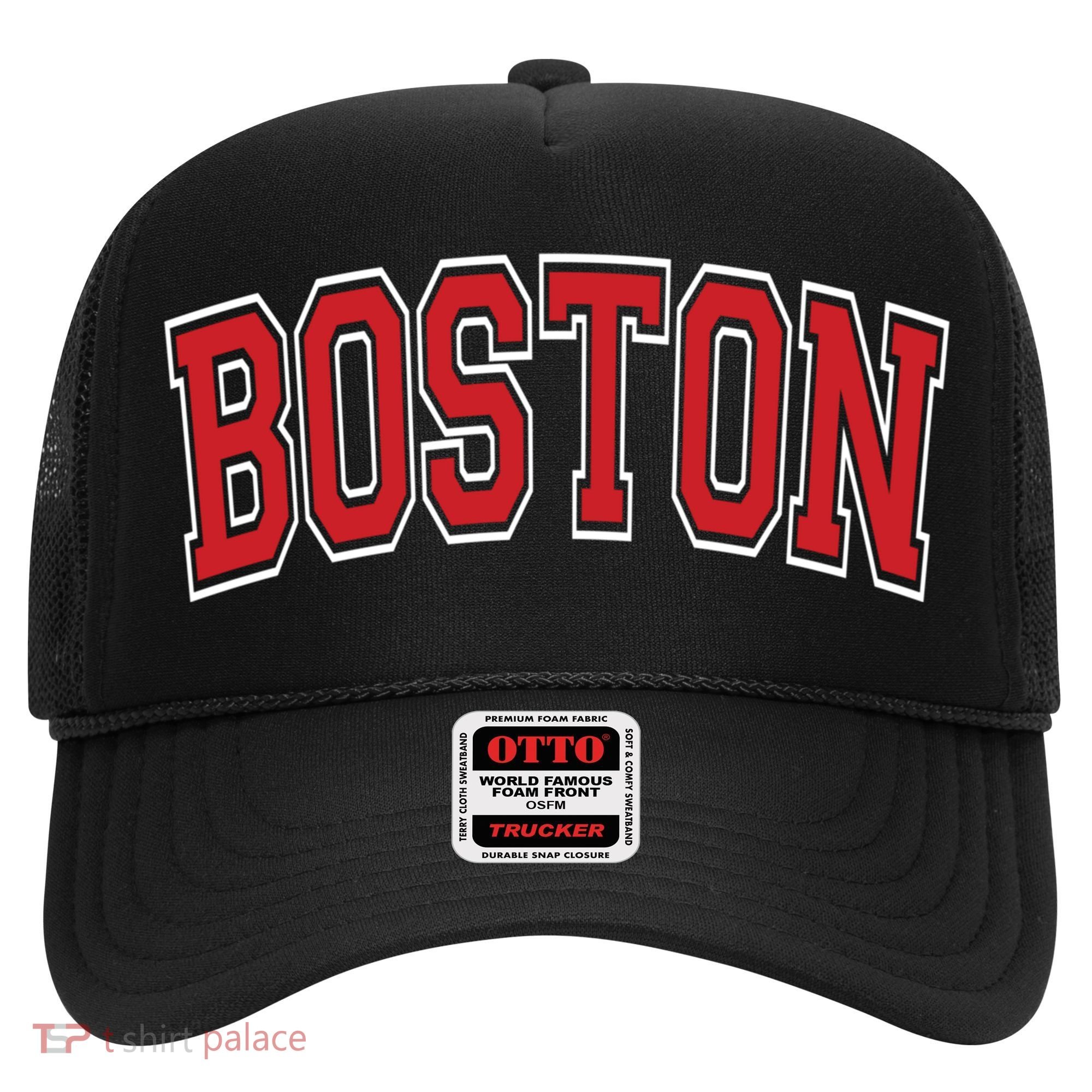 Boston Varsity Style Red Text Cute Gift Hat