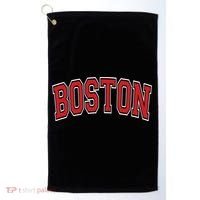 Boston Varsity Style Red Text Cute Gift Golf Towel thumb 0