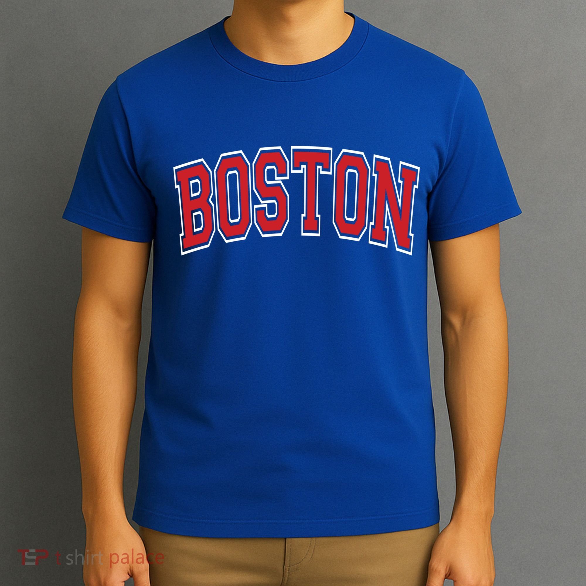Boston Varsity Style Red Text Cute Gift T-Shirt