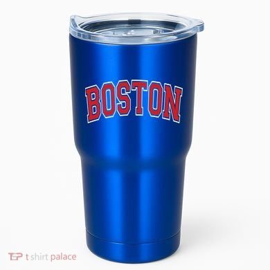 Boston Varsity Style Red Text Cute Gift Tumbler
