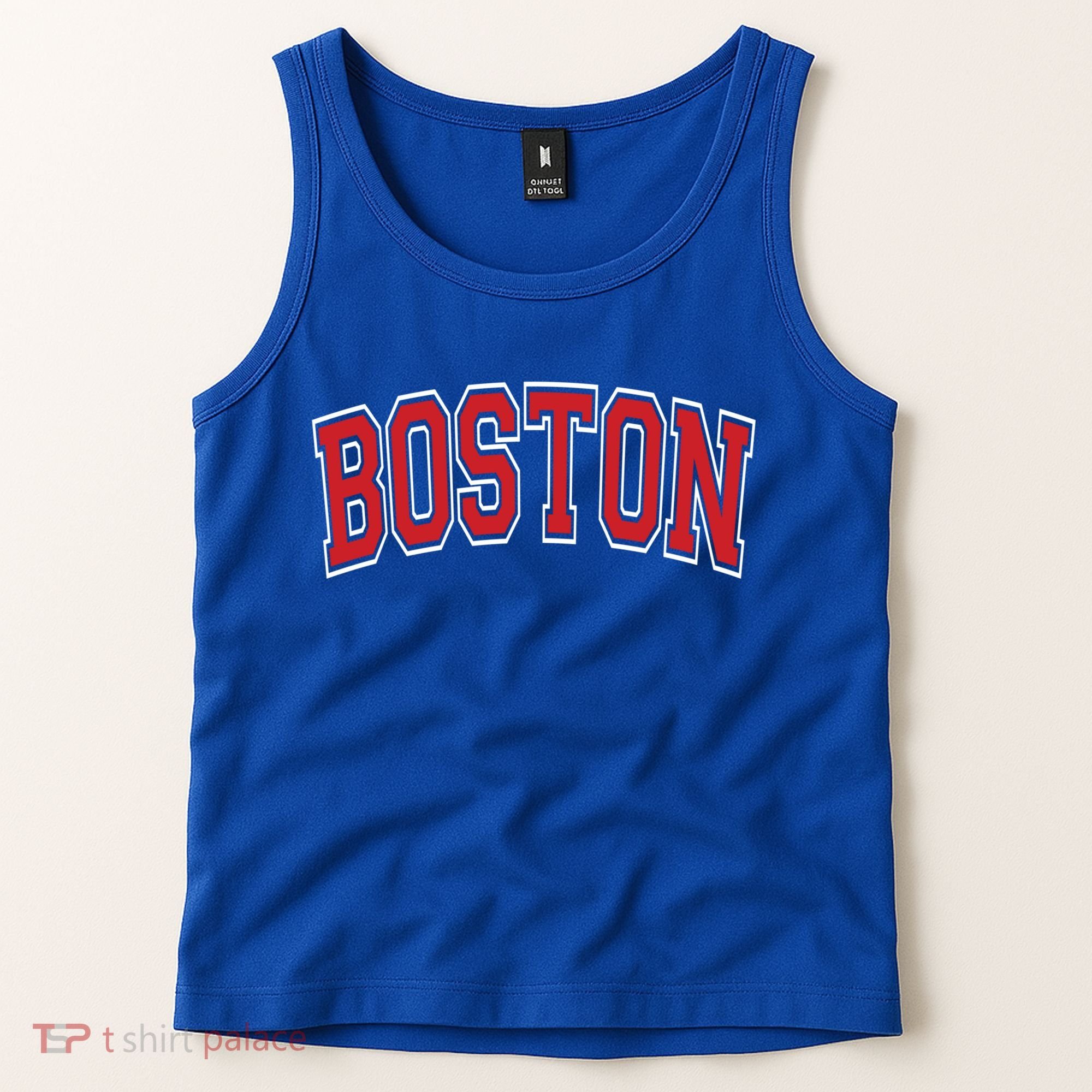 Boston Varsity Style Red Text Cute Gift Tank Top