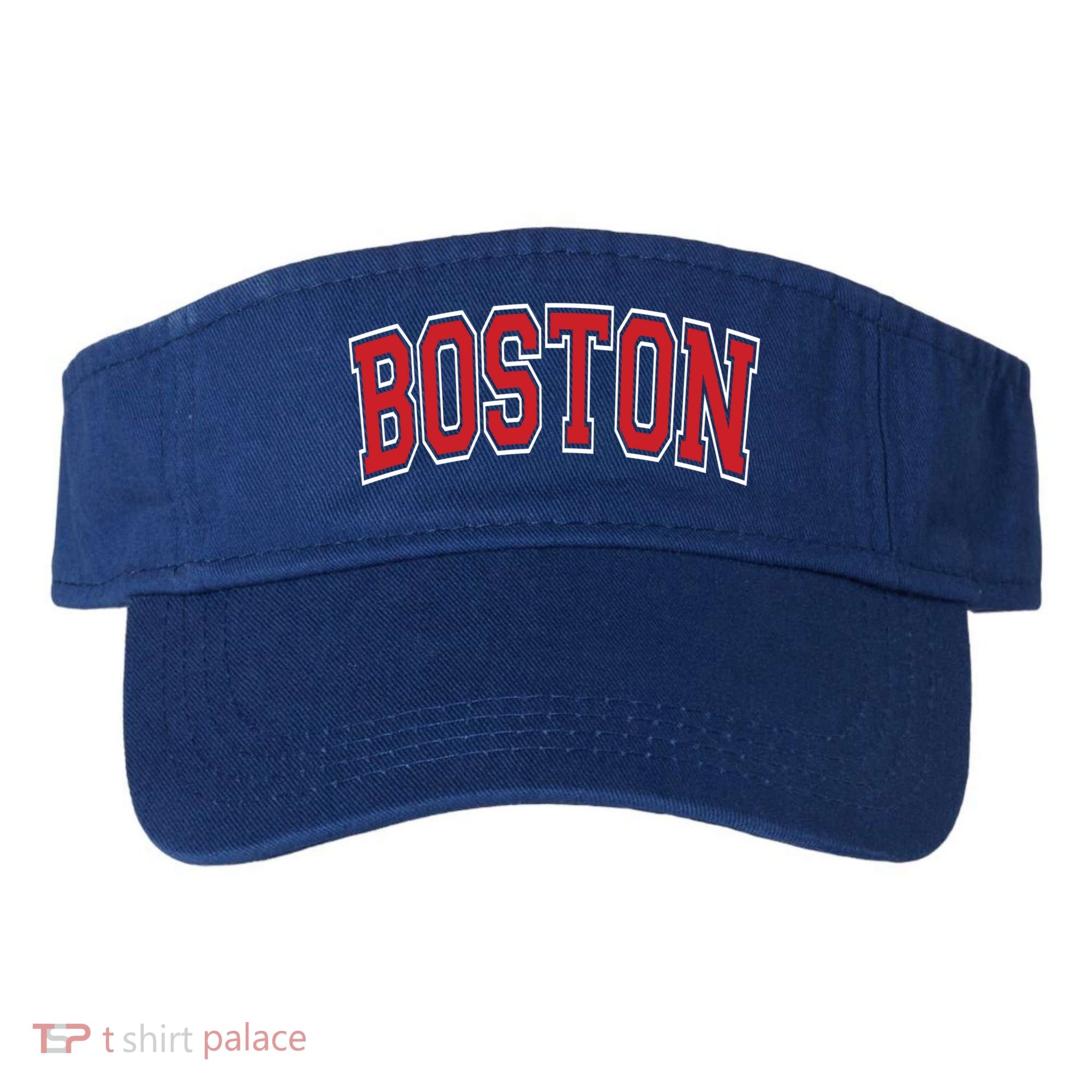 Boston Varsity Style Red Text Cute Gift Visor