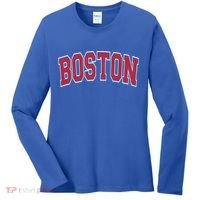 Boston Varsity Style Red Text Cute Gift Women's Long Sleeve Shirt thumb 0