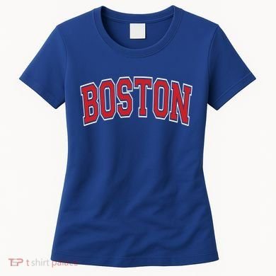 Boston Varsity Style Red Text Cute Gift Women's T-Shirt