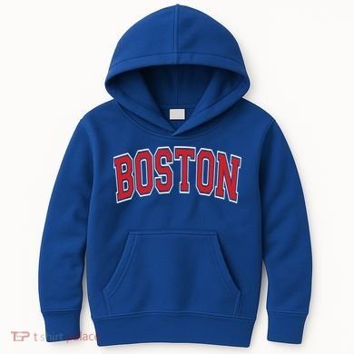 Boston Varsity Style Red Text Cute Gift Kids Hoodie