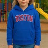 Boston Varsity Style Red Text Cute Gift Kids Hoodie thumb 3