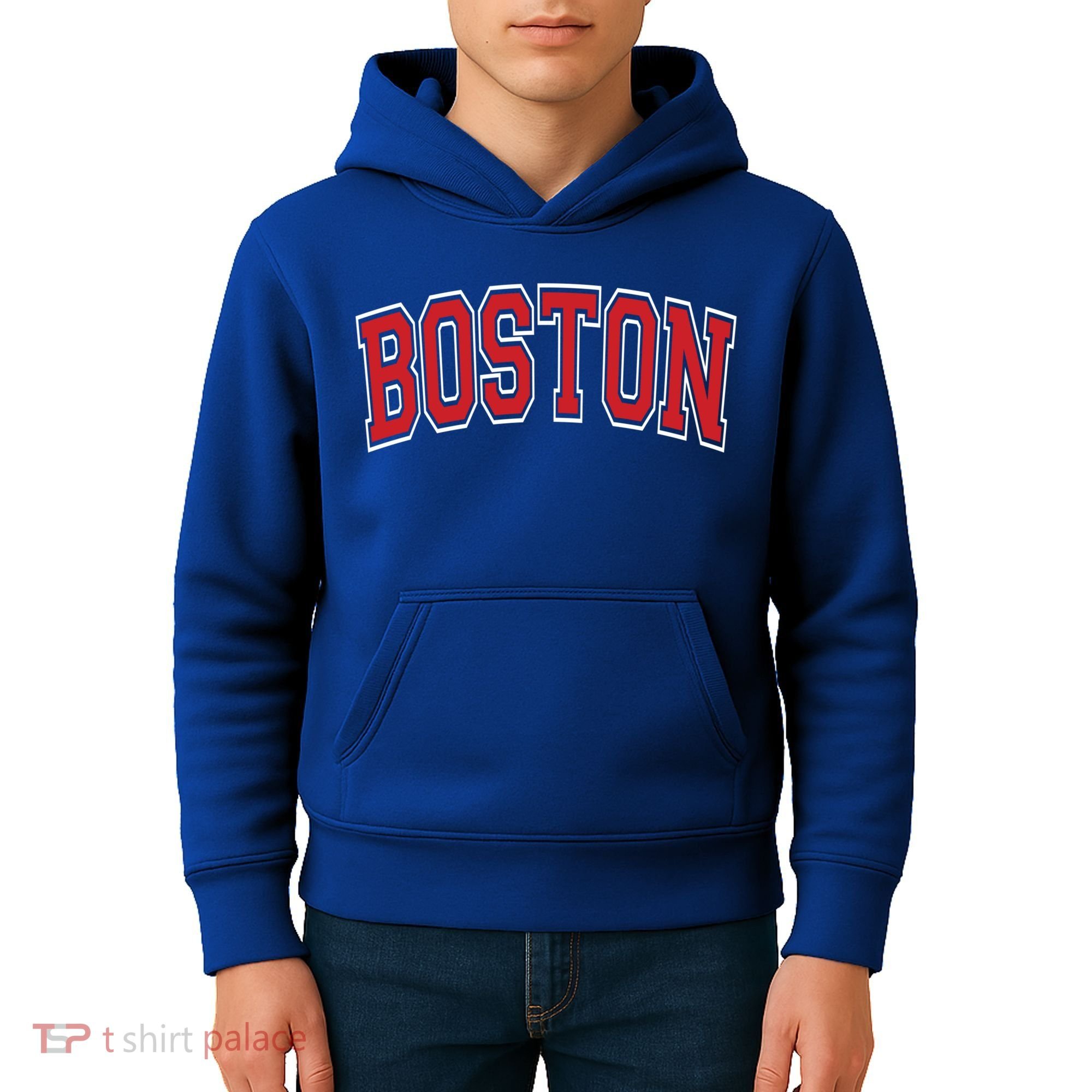 Boston Varsity Style Red Text Cute Gift Kids Hoodie