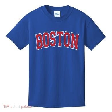 Boston Varsity Style Red Text Cute Gift Kids T-Shirt