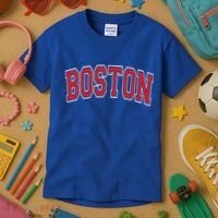 Boston Varsity Style Red Text Cute Gift Kids T-Shirt thumb 3