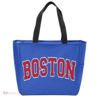 Boston Varsity Style Red Text Cute Gift Tote Bag