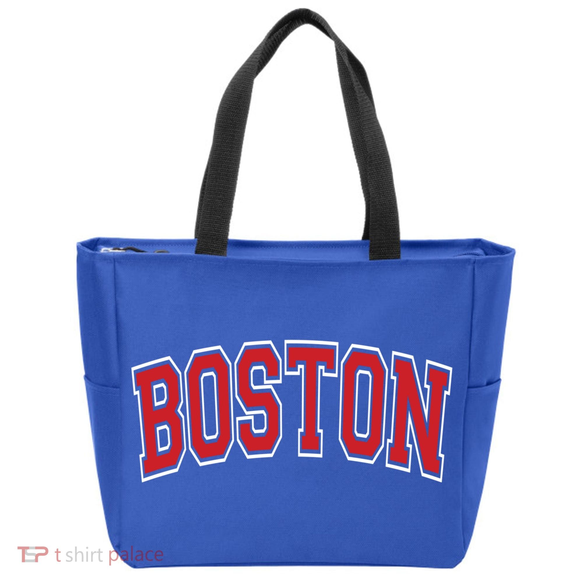 Boston Varsity Style Red Text Cute Gift Tote Bag