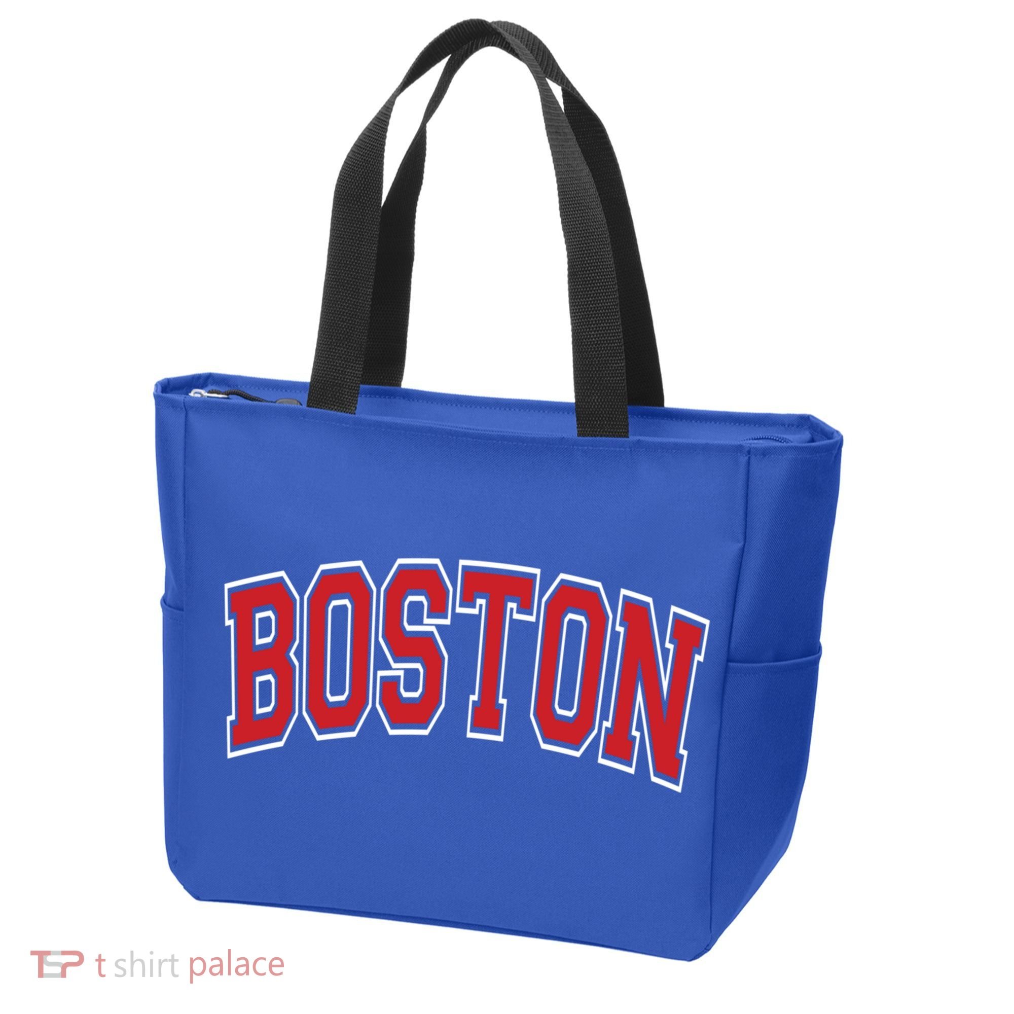Boston Varsity Style Red Text Cute Gift Tote Bag