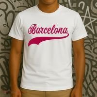 Barcelona Vintage Sports Style T-Shirt thumb 3