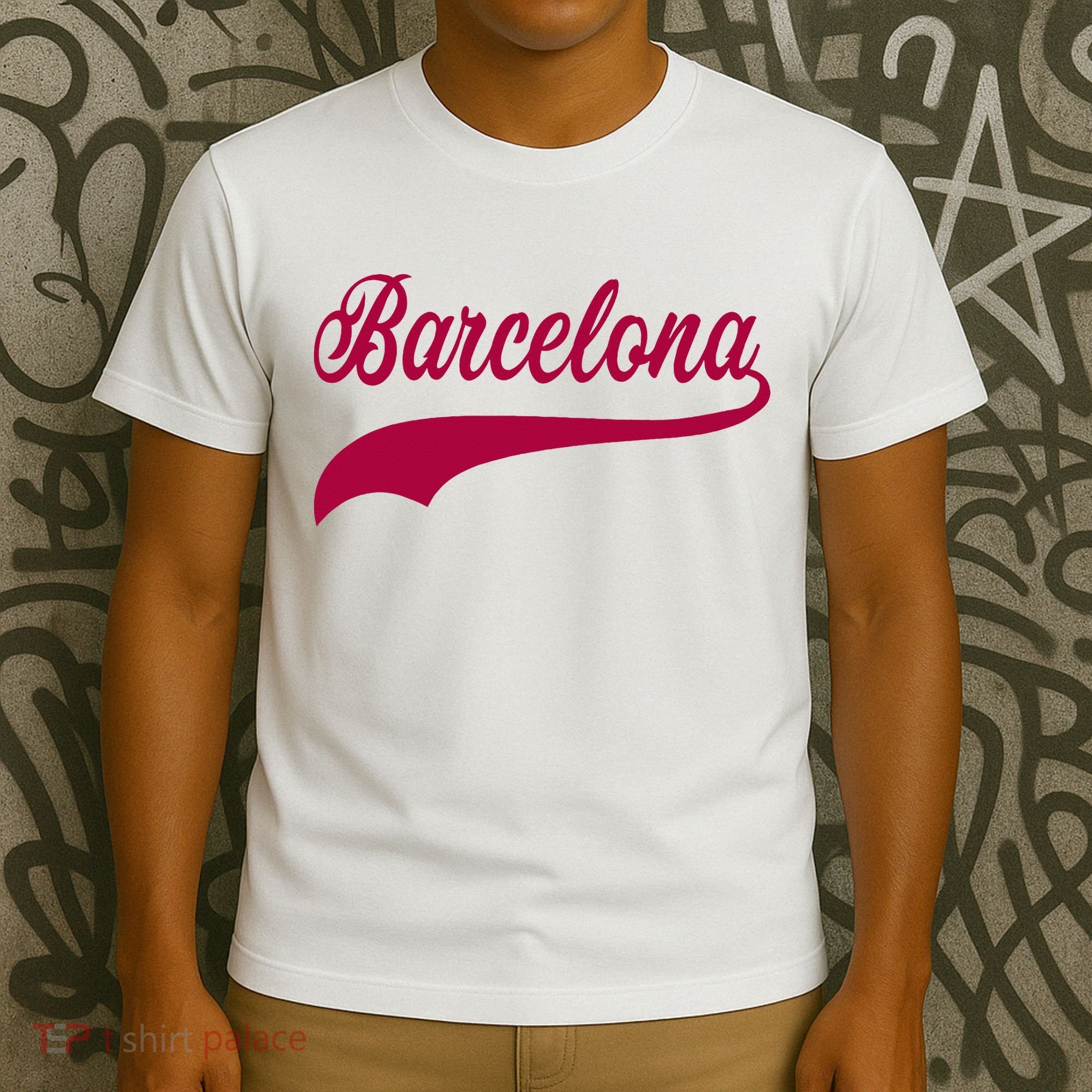 Barcelona Vintage Sports Style T-Shirt
