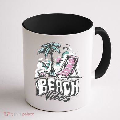 Beach Vibes Summer Coffee Mug back