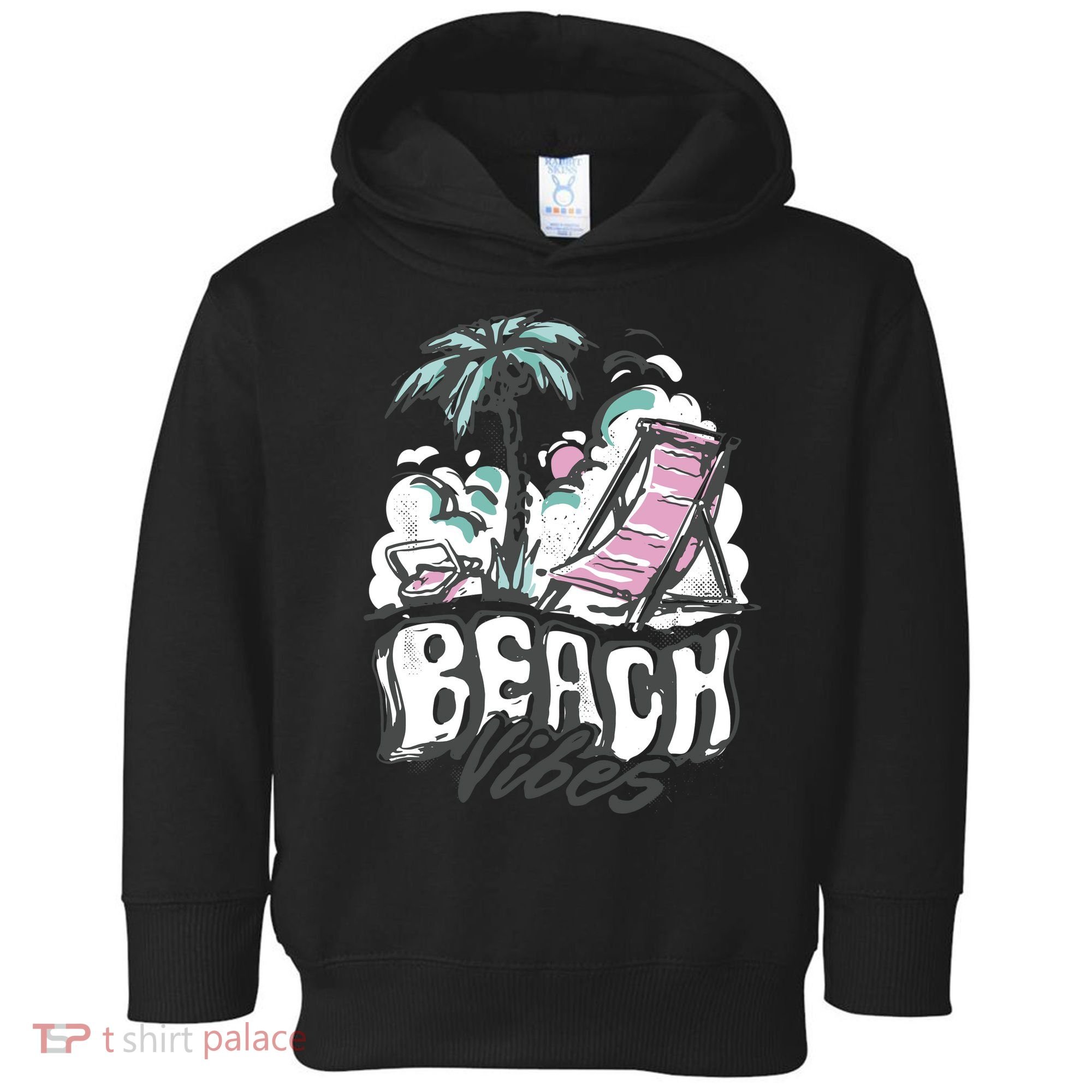 Beach Vibes Summer Toddler Hoodie