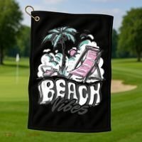 Beach Vibes Summer Golf Towel thumb 1