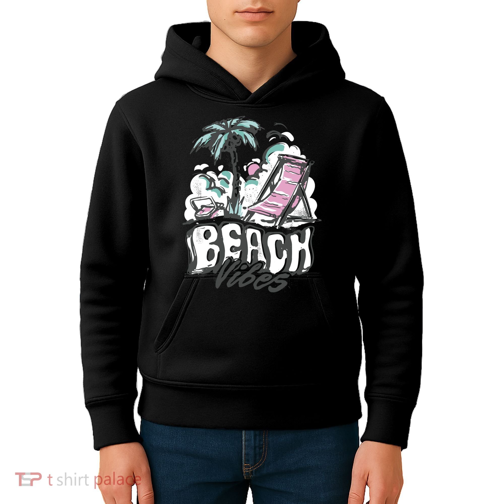 Beach Vibes Summer Kids Hoodie