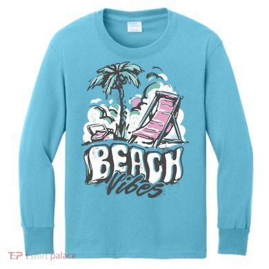 Beach Vibes Summer Kids Long Sleeve Shirt