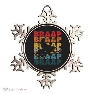 Braaap Vintage Snowmobile Snow Sled Rider Snowmobiling Gift Ornament