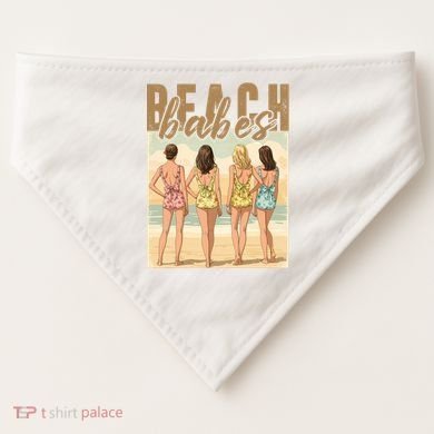 Beach Vibes Summer Holiday Funny Vacation USA-Made Doggie Bandana