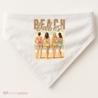 Beach Vibes Summer Holiday Funny Vacation USA-Made Doggie Bandana thumb 0