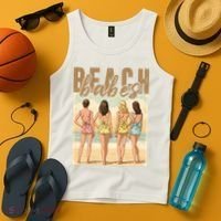 Beach Vibes Summer Holiday Funny Vacation Tank Top thumb 4