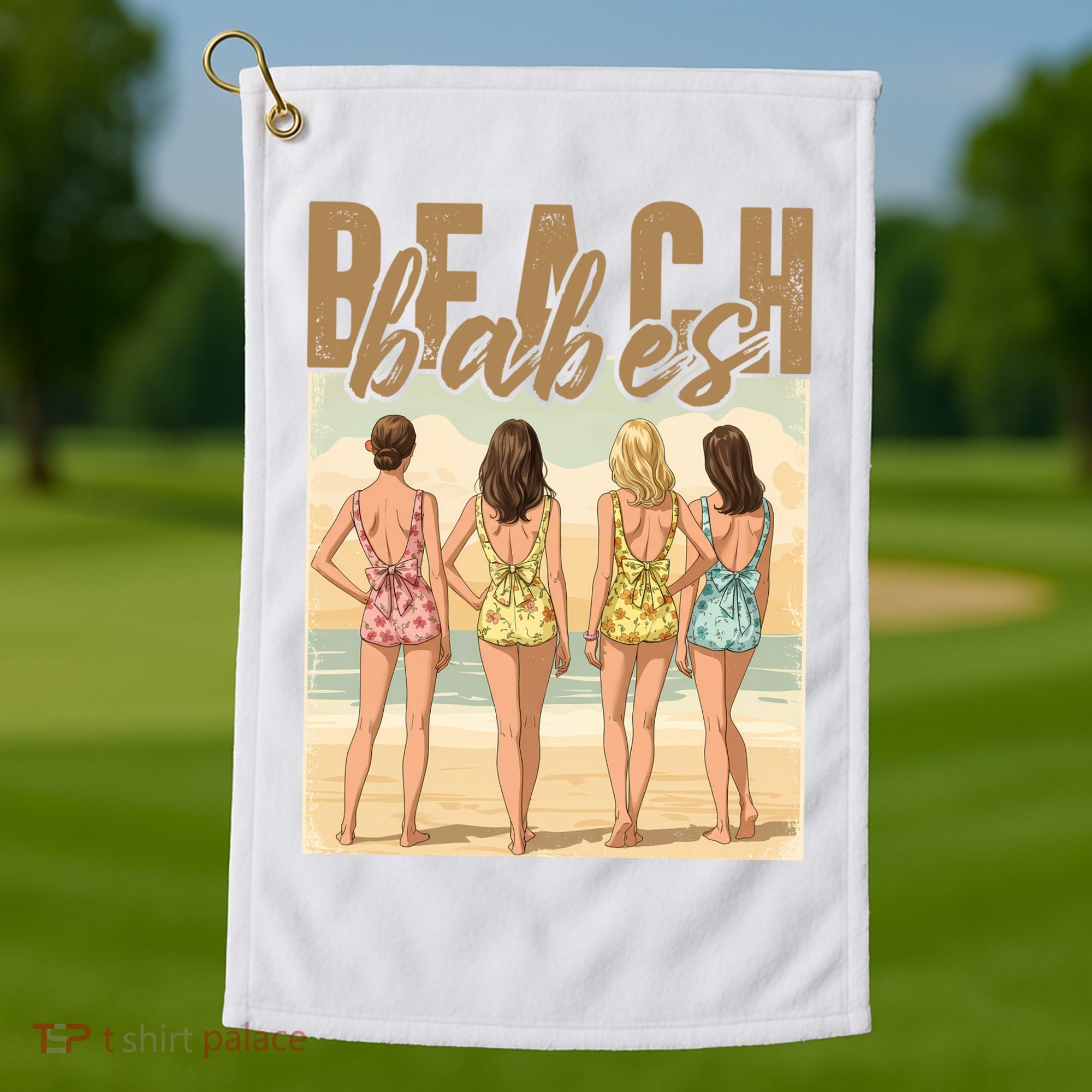 Beach Vibes Summer Holiday Funny Vacation Golf Towel
