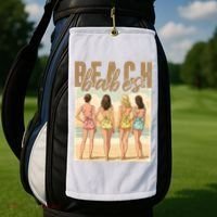 Beach Vibes Summer Holiday Funny Vacation Golf Towel thumb 2