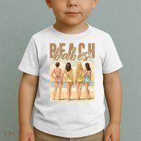 Beach Vibes Summer Holiday Funny Vacation Toddler T-Shirt thumb 2