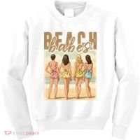 Beach Vibes Summer Holiday Funny Vacation Kids Sweatshirt thumb 0
