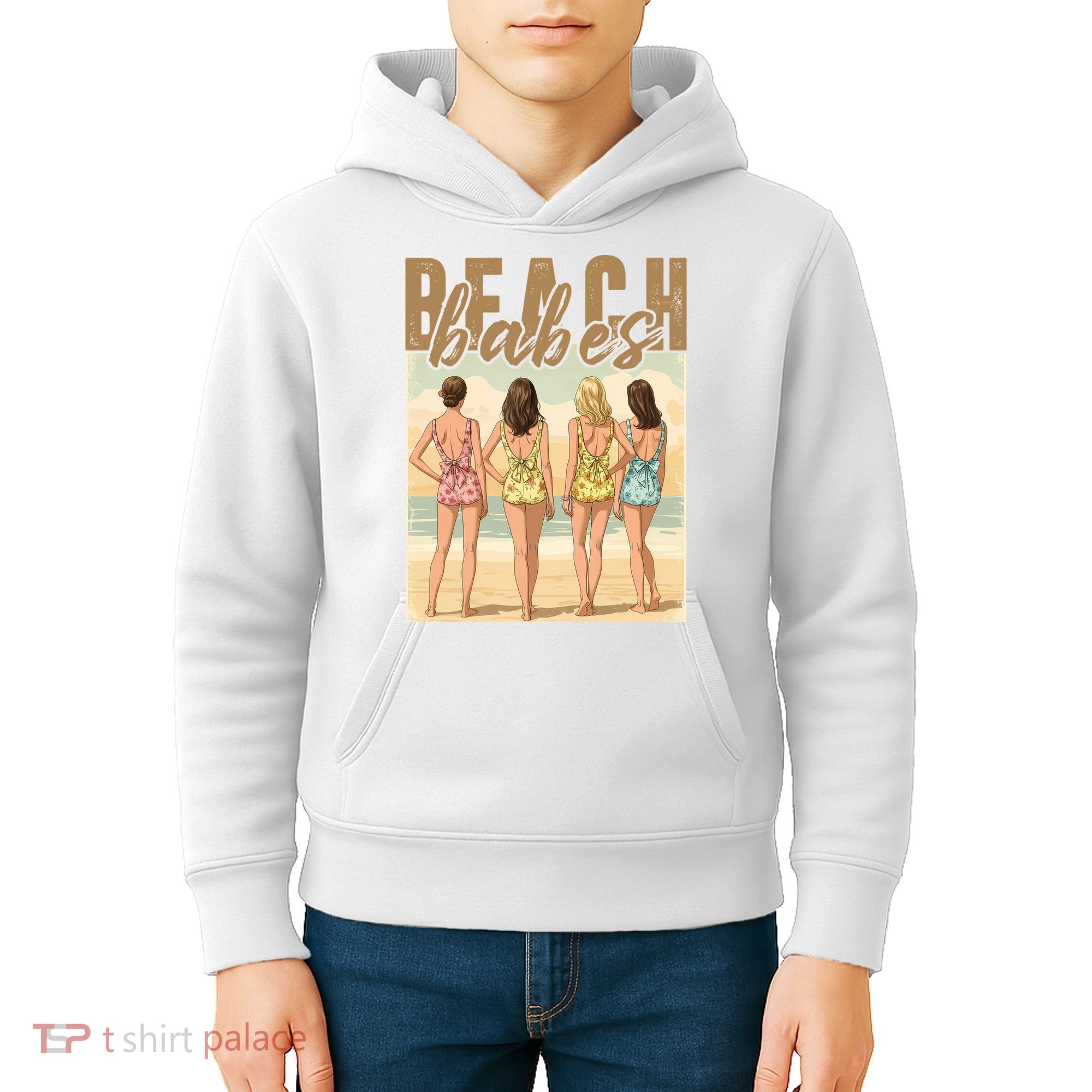 Beach Vibes Summer Holiday Funny Vacation Kids Hoodie