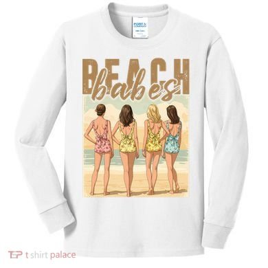 Beach Vibes Summer Holiday Funny Vacation Kids Long Sleeve Shirt
